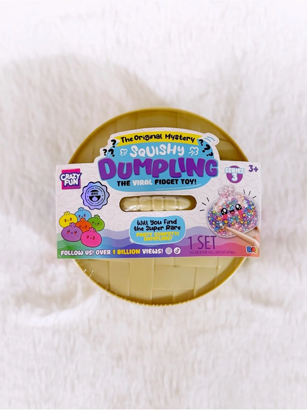 Crazy Fun RMS Squishy Dumpling SUPER RARE PARTY CONFETTI DUMPLING